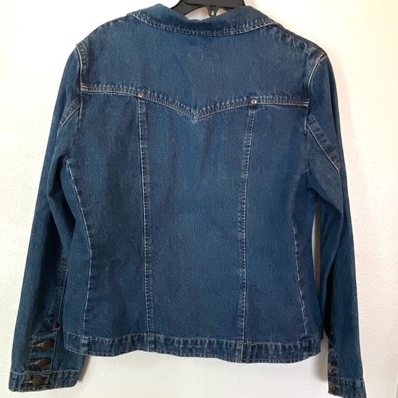 Bill Blass Jean Button Front Jacket - Picture 3 of 9